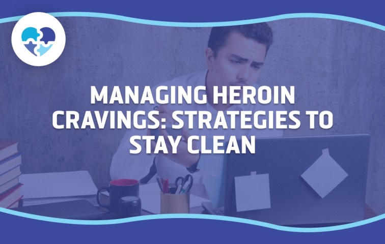 Concerned man at a desk with sticky notes, illustrating strategies to manage heroin cravings and maintain sobriety.