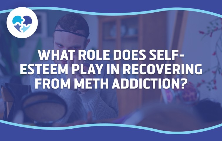 A person reflects in front of a mirror, symbolizing the importance of self-esteem in recovering from meth addiction.