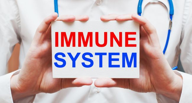 Image showing a healthcare professional holding a sign that reads 'Immune System.' This represents the impact alcohol has on weakening the immune system, making the body more vulnerable to infections.