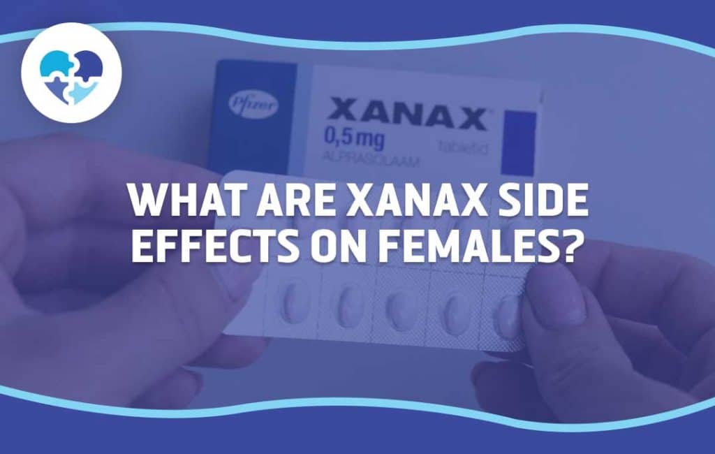 Illustration representing the topic 'What Are Xanax Side Effects on Females,' focusing on potential physical, emotional, and mental health impacts of Xanax use specifically on women.