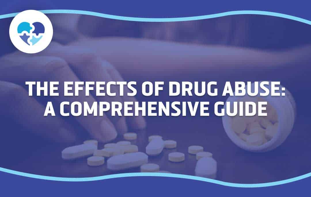 The image shows a close-up of a hand holding pills next to a spilled pill bottle, highlighting the potential dangers of drug abuse, with a focus on the harmful effects of substance use.