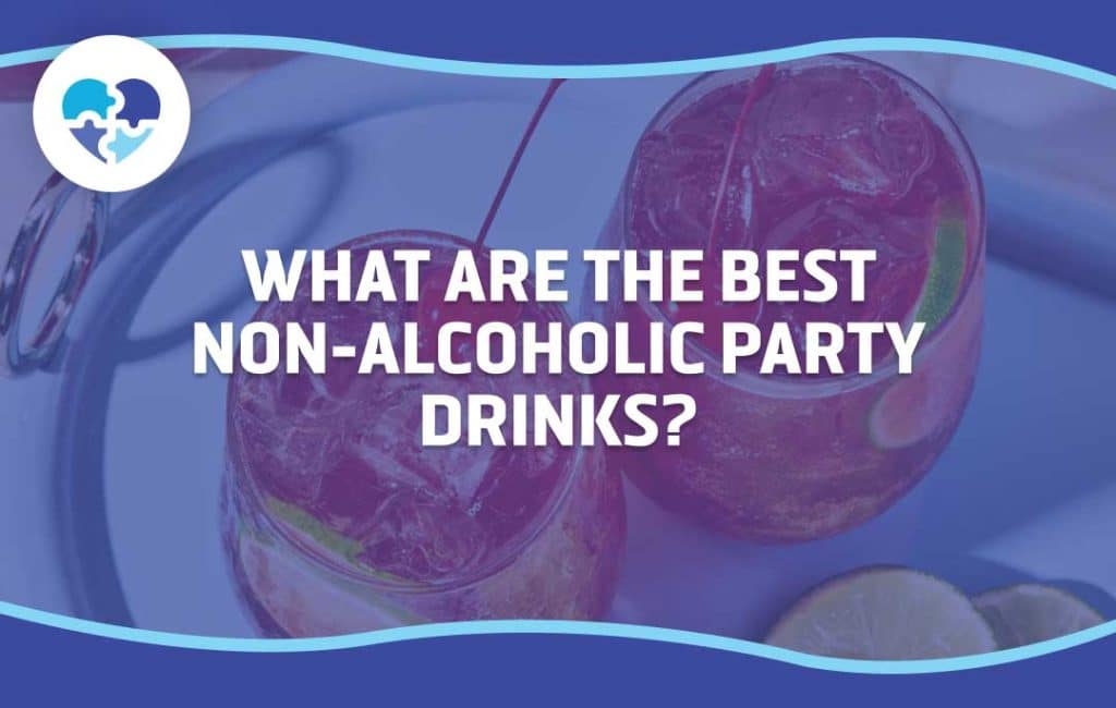 Refreshing non-alcoholic party drinks with lime and ice, promoting sober celebration options at Nirvana Recovery.