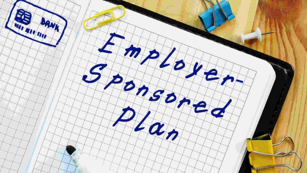 Notebook with handwritten text "Employer-Sponsored Plan," representing Cigna’s short-term disability coverage options.